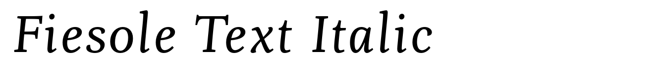 Fiesole Text Italic